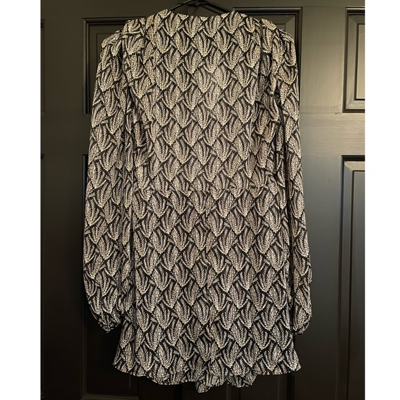 ZARA DRAPED MINI DRESS BLACK - Picture 2 of 4